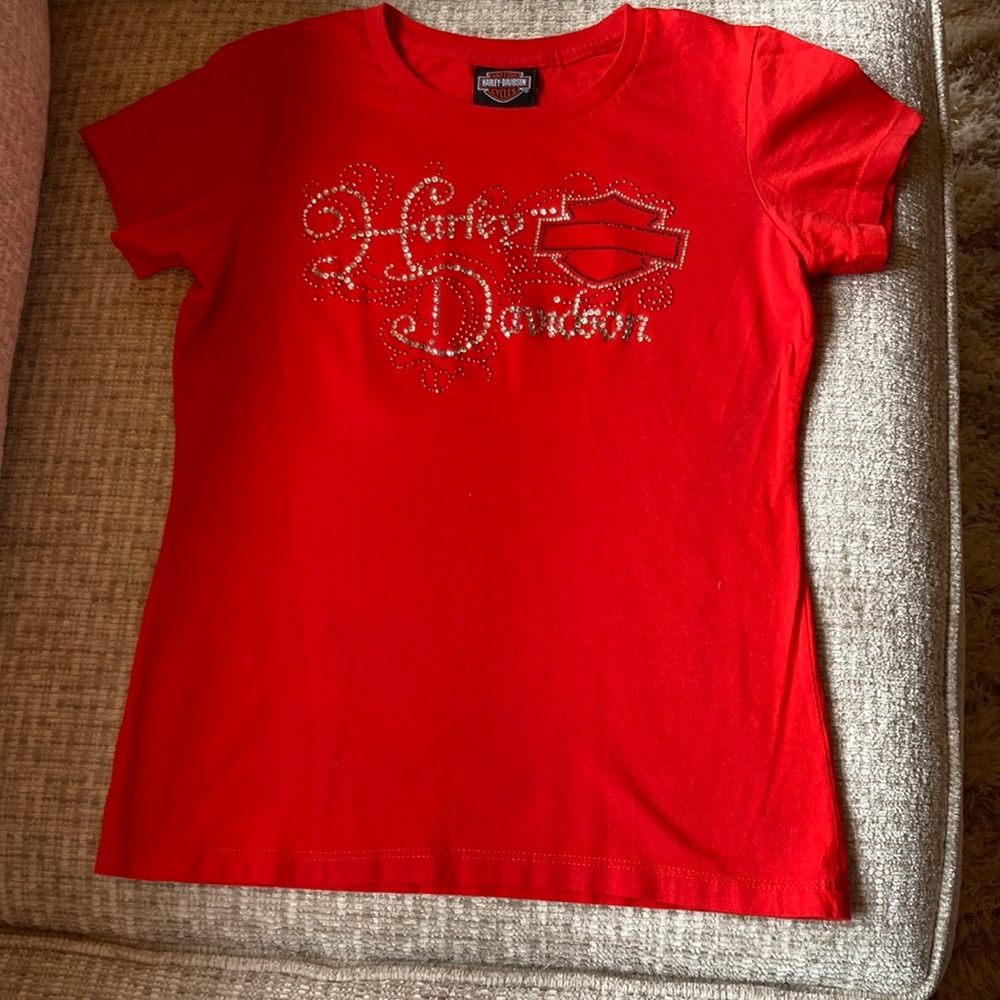 Harley Davidson red short sleeve t-shirt